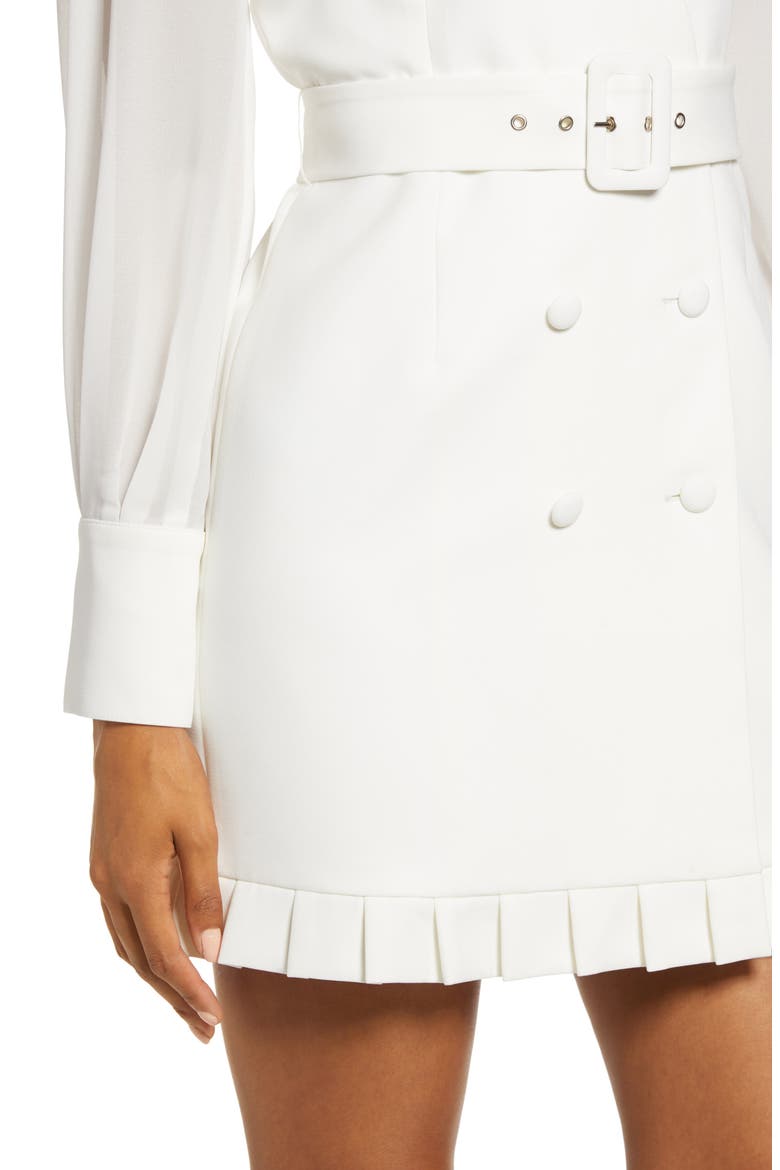 Ayva Long Sleeve Blazer Minidress, Alternate, color, WHITE