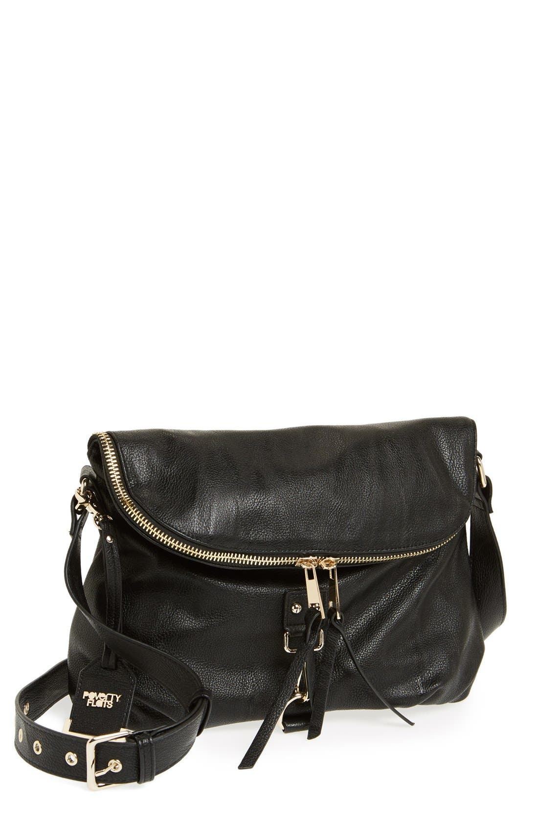 'Tunnel' Shoulder Bag, Main, color, BLACK
