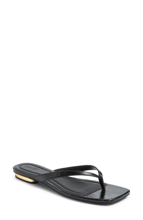 Open Edit Ocean Snakeskin Embossed Flip Flop