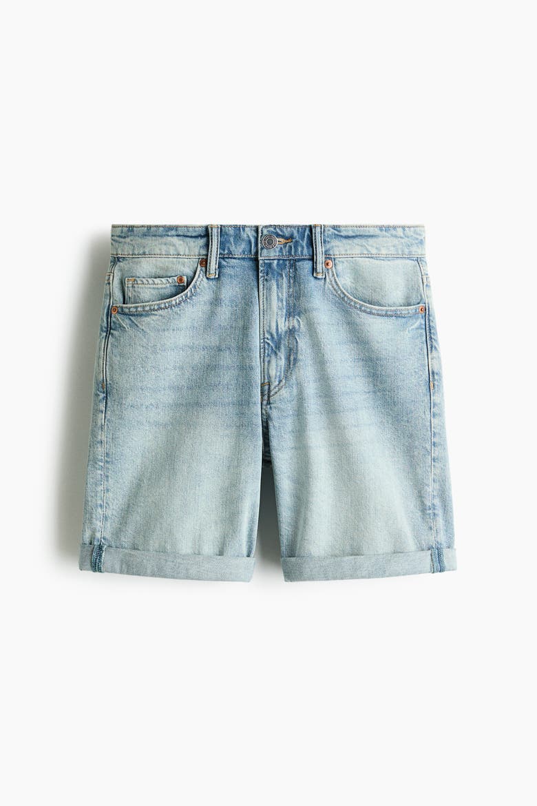 Slim Denim Shorts, Alternate, color, Light denim blue