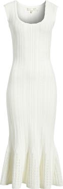LoveShackFancy Tayleen Pointelle Knit Midi Dress