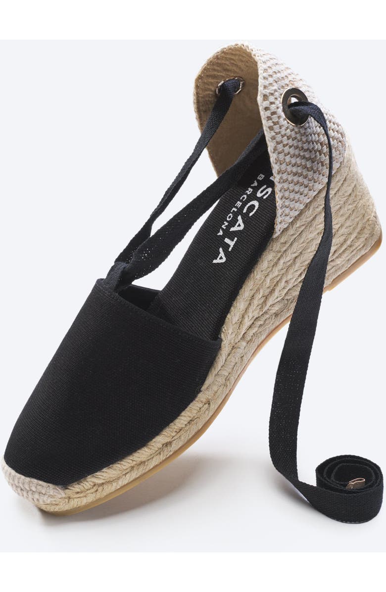 VISCATA Escala Canvas Espadrille Wedges, Alternate, color, Black
