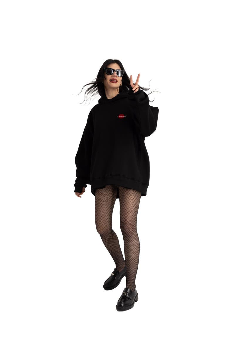 Moshiqa I Woof U Human Hoodie, Alternate, color, Black