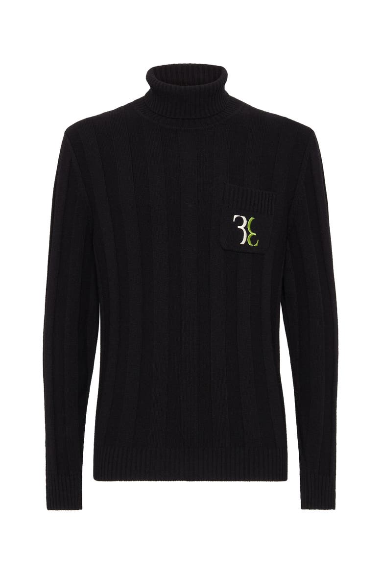 Turtle Neck Double B Men, Main, color, black
