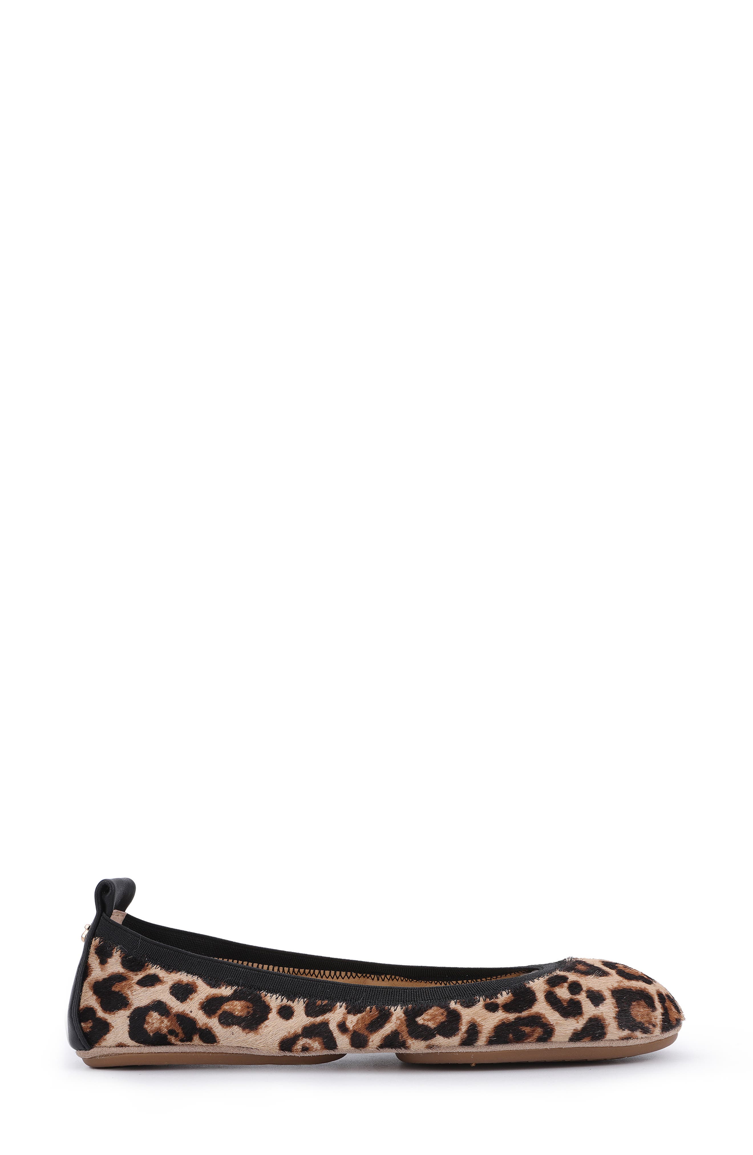 Samara Genuine Calf Hair Foldable Ballet Flat, Alternate, color, WILD LEOPARD