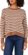 Halogen® Stripe Crewneck Sweater