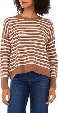 Halogen® Stripe Crewneck Sweater