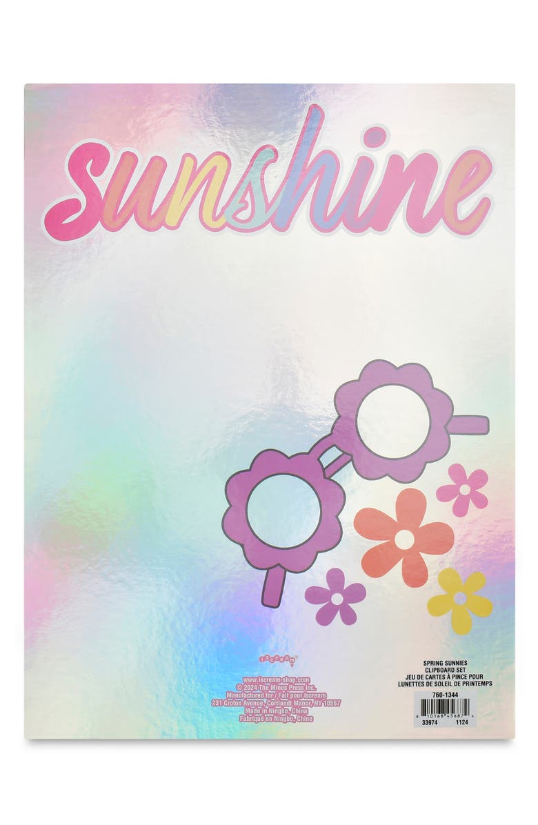 Iscream Spring Sunnies Clipboard Set, Alternate, color, Multi Pink