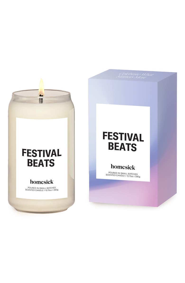 homesick Festival Beats Candle, Main, color, Natural