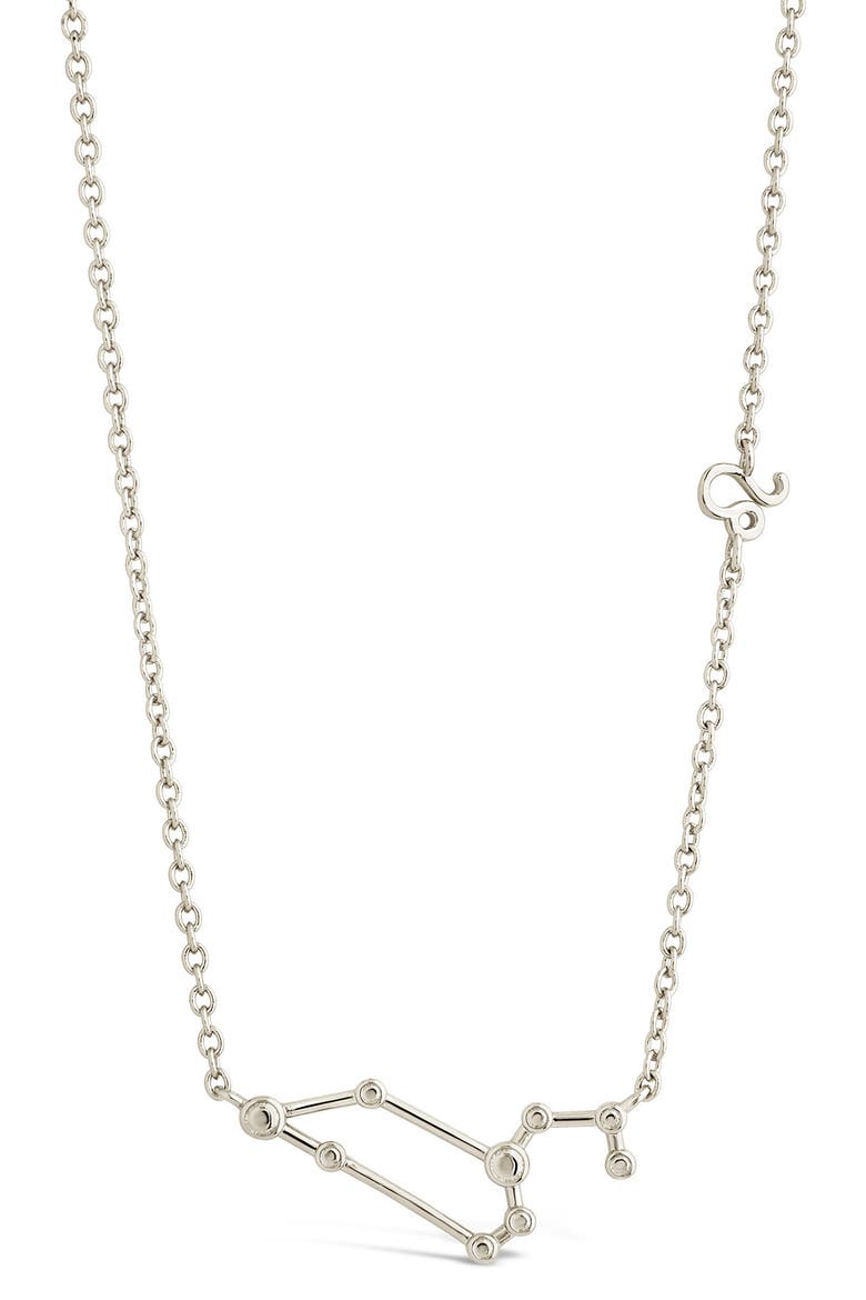 14K Gold Plated Station Constellation Pendant Necklace, Alternate, color, SILVER - LEO
