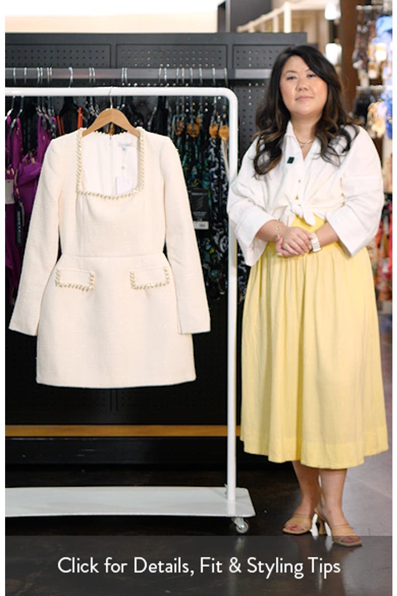 Natalie Beaded Long Sleeve Sheath Minidress video