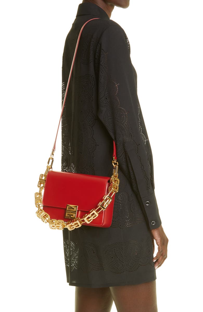 Givenchy Medium G-Cube Chain Leather Crossbody Bag, Alternate, color,