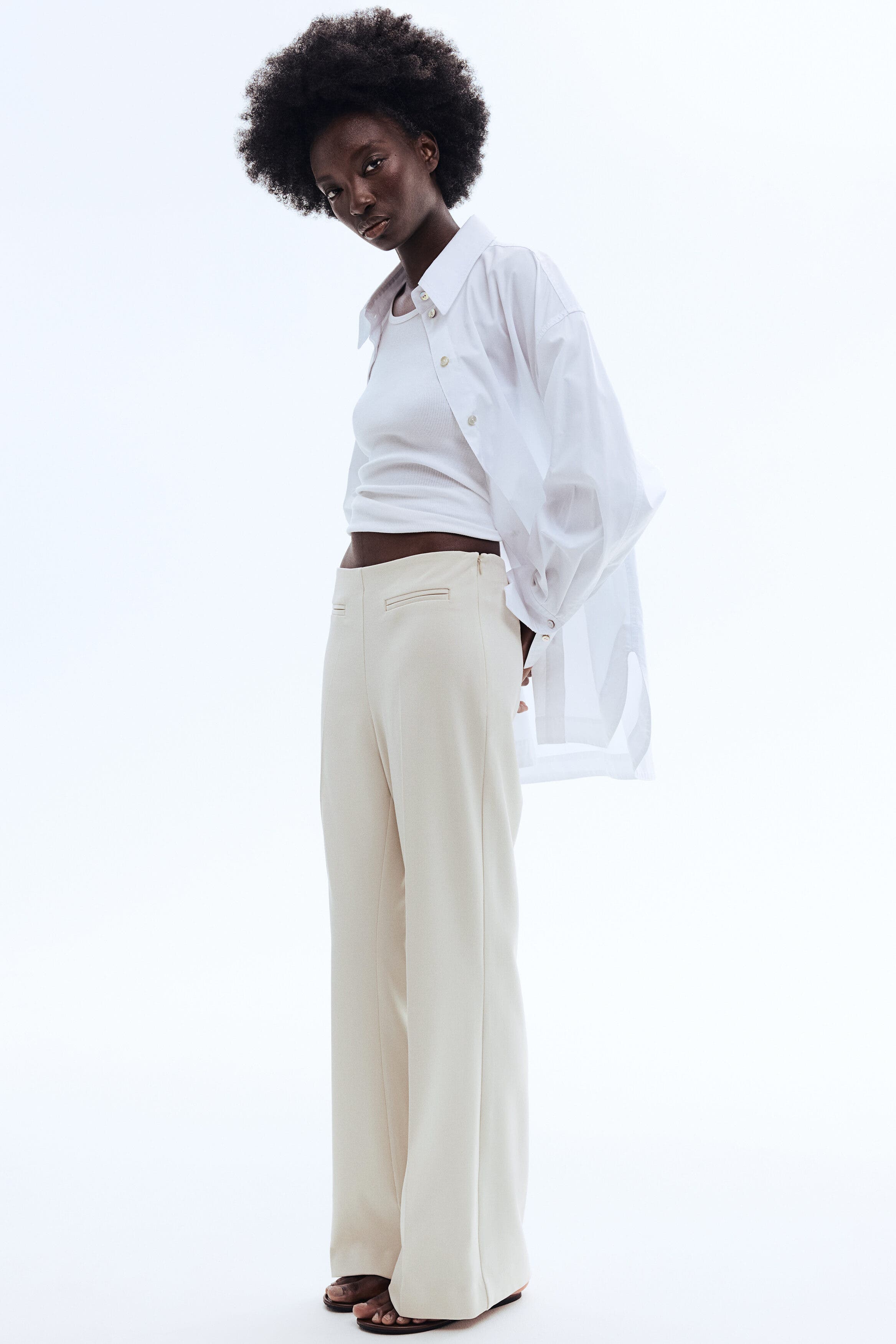Bootcut Twill Trousers - image 4
