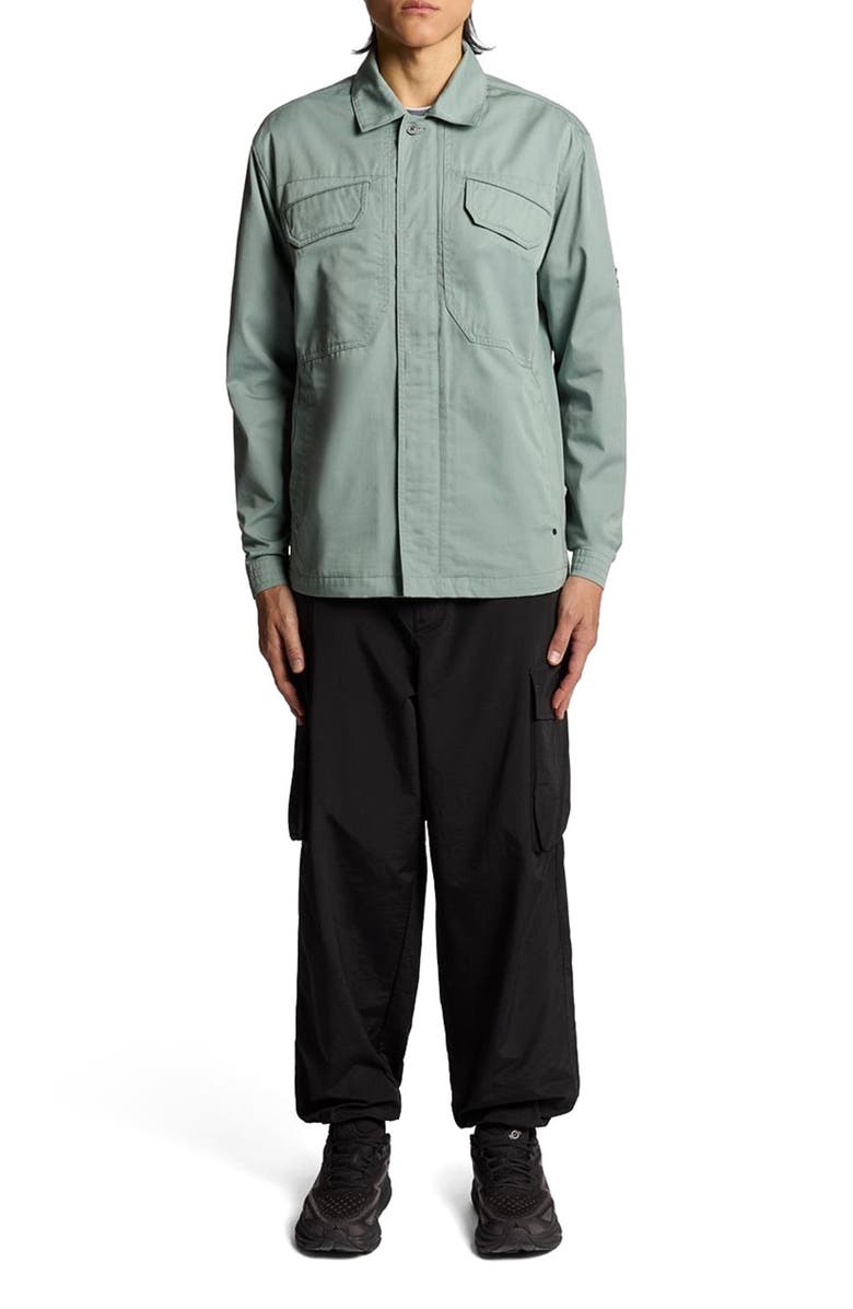 Lyle & Scott Long Sleeve Multi Pocket Overshirt, Alternate, color, Cold Mint