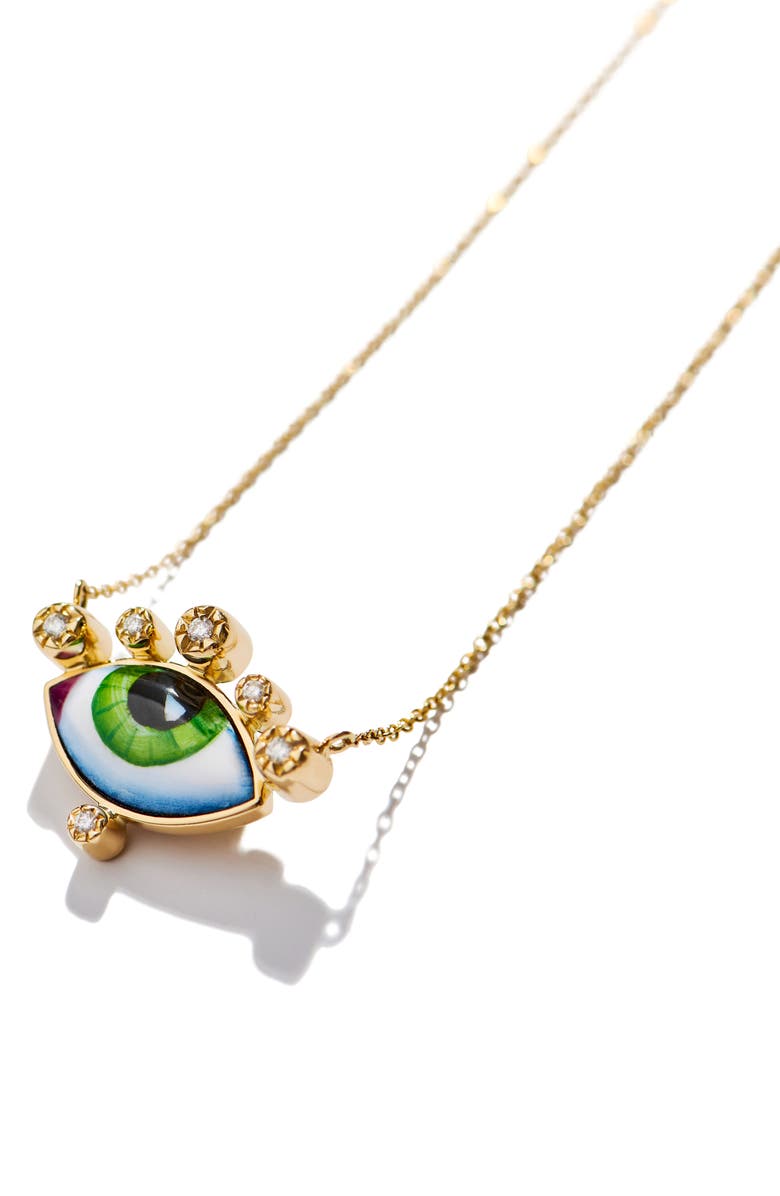 LITO Russe Petit Vert Diamond Pendant Necklace, Alternate, color, Green