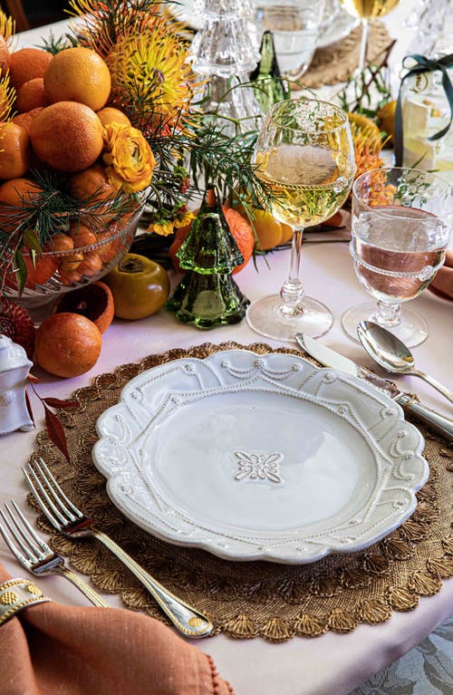 Juliska Jardins Du Monde Whitewash Dinner Plate In White