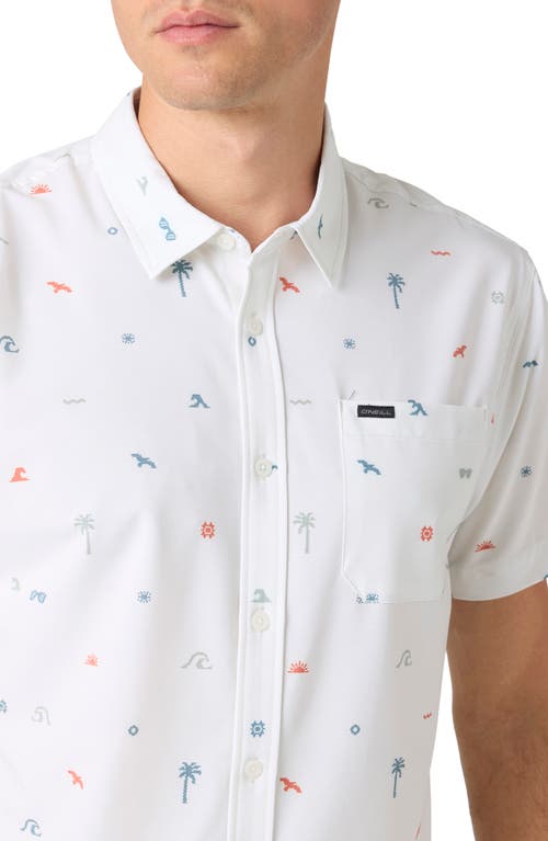 O'neill Trvlr Upf Traverse Short Sleeve Performance Button-up Shirt In Natural