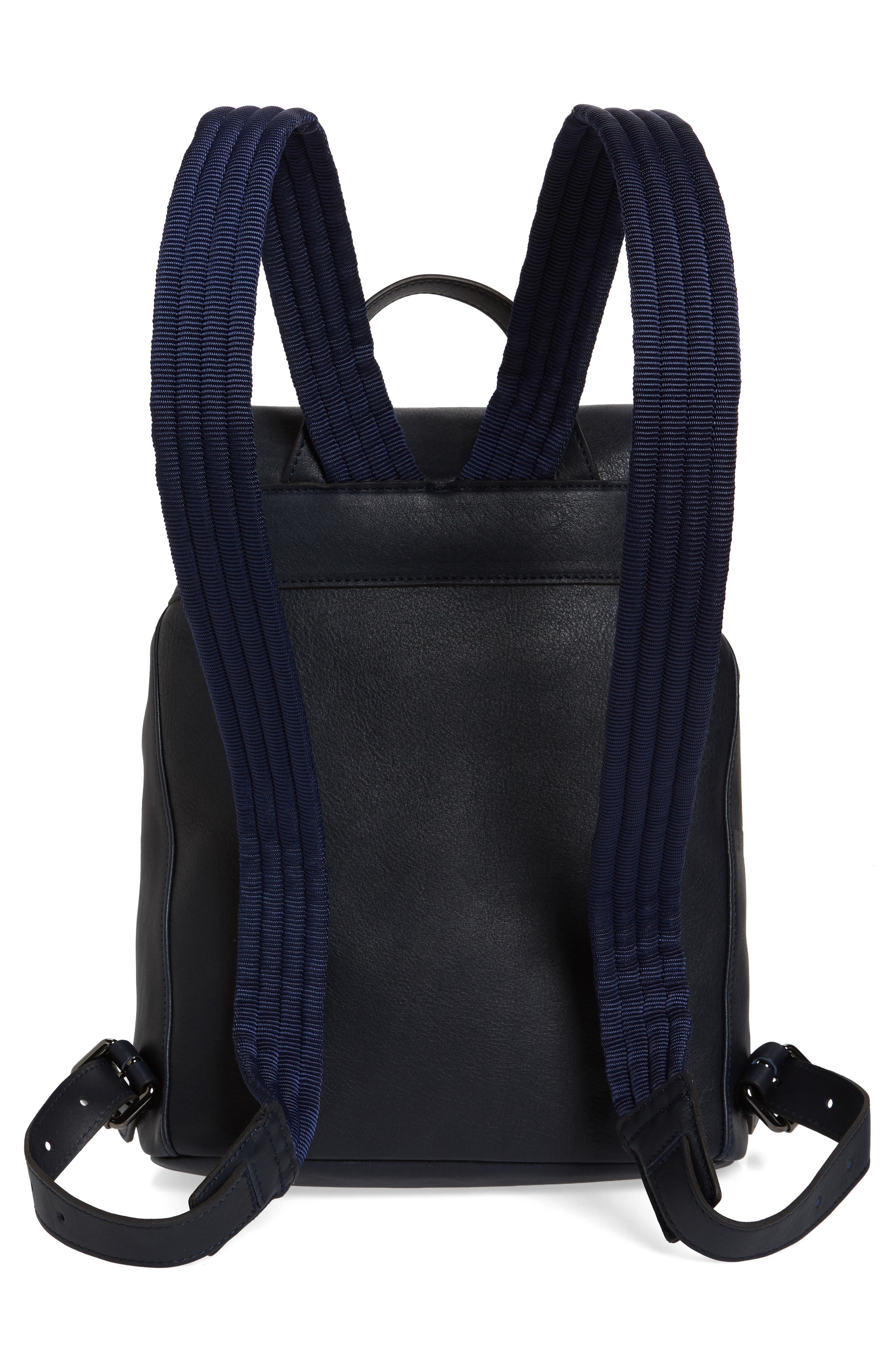 Longchamp Small 3D Leather Backpack, Alternate, color, Midnight Blue
