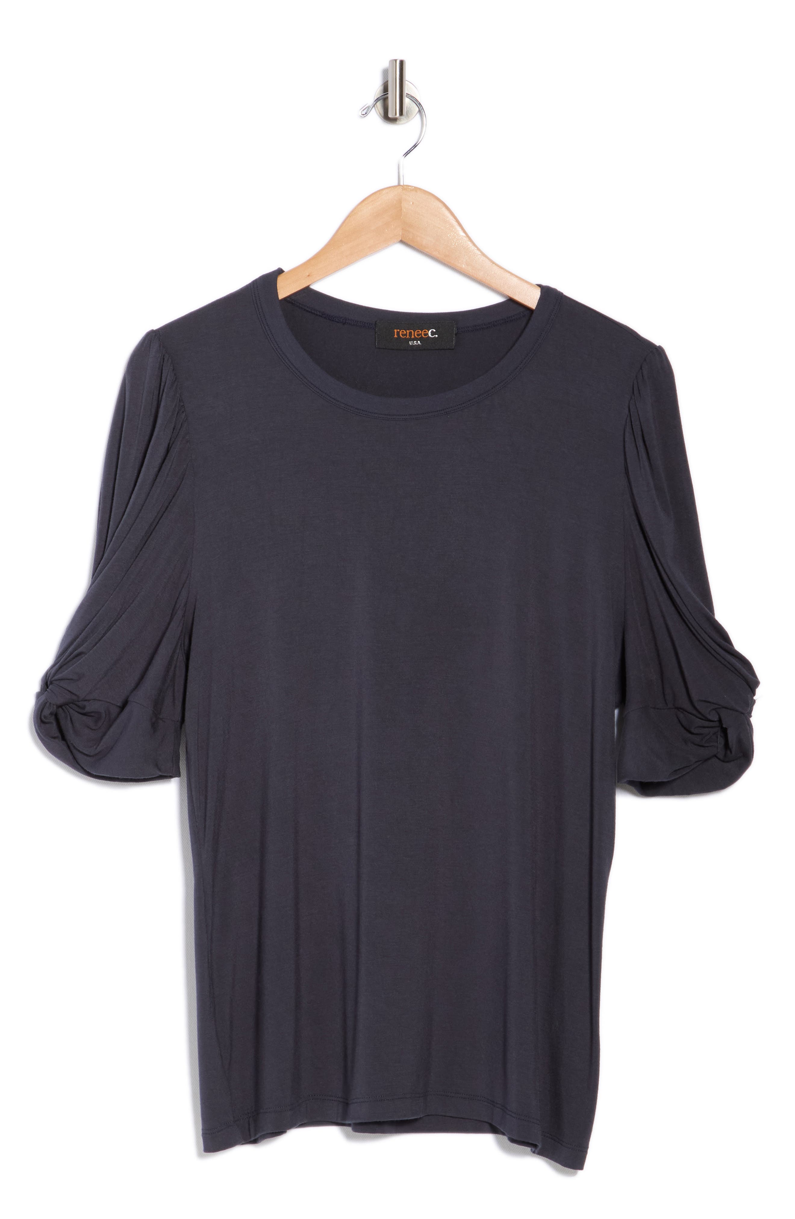 Renee C Ruched Sleeve Top