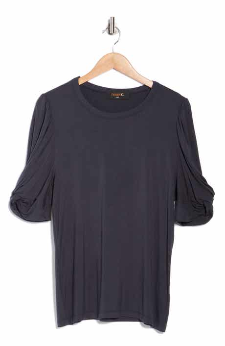 Renee C Ruched Sleeve Top