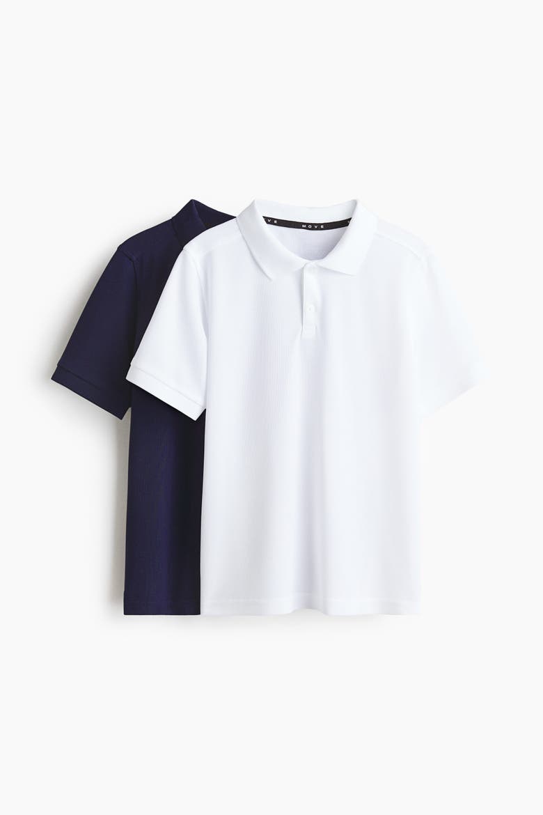 2-pack Regular Fit Sports Polo Shirts, Main, color, Dark blue