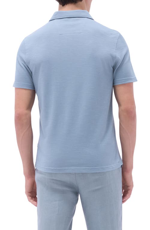 Bugatchi Quarter Zip Polo In Shark