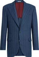 Brunello Cucinelli Chalk stripe chevron blazer