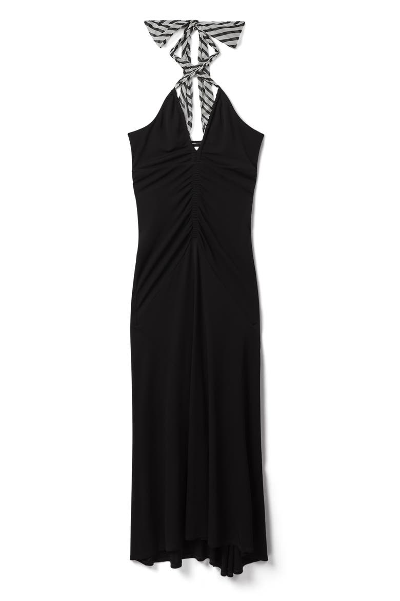 Iris Halter Maxi Dress, Alternate, color, BLACK