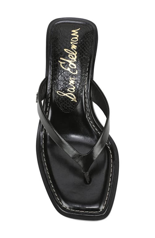 Sam Edelman Dollie Thong Sandal Black Leather In Black