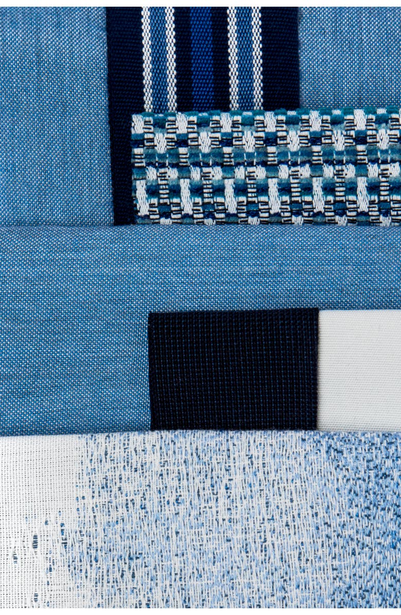 Elaine Smith Ocean Banded Box Indoor & Outdoor Woven Accent Pillow, Alternate, color, Ocean