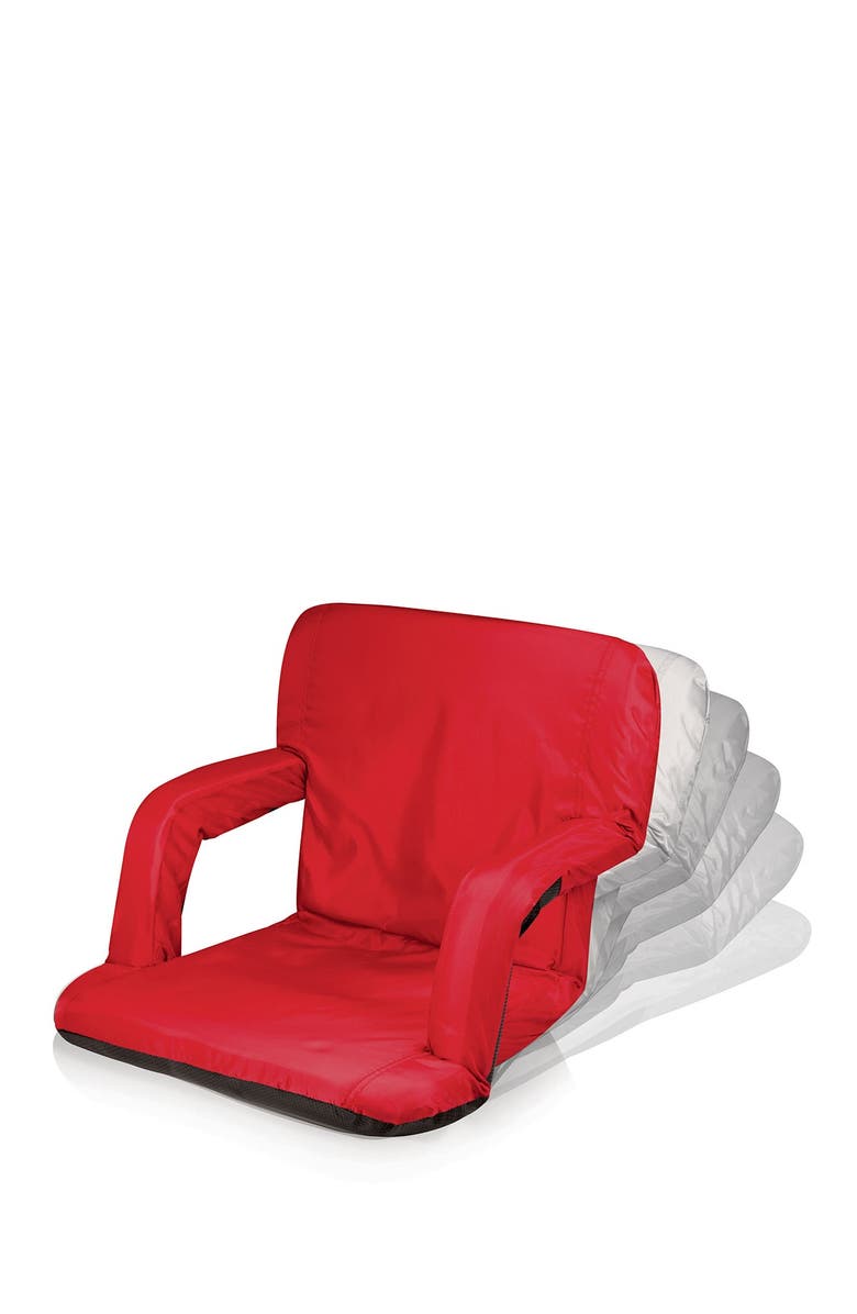 Picnic Time Ventura Portable Reclining Stadium Seat, Alternate, color, Red