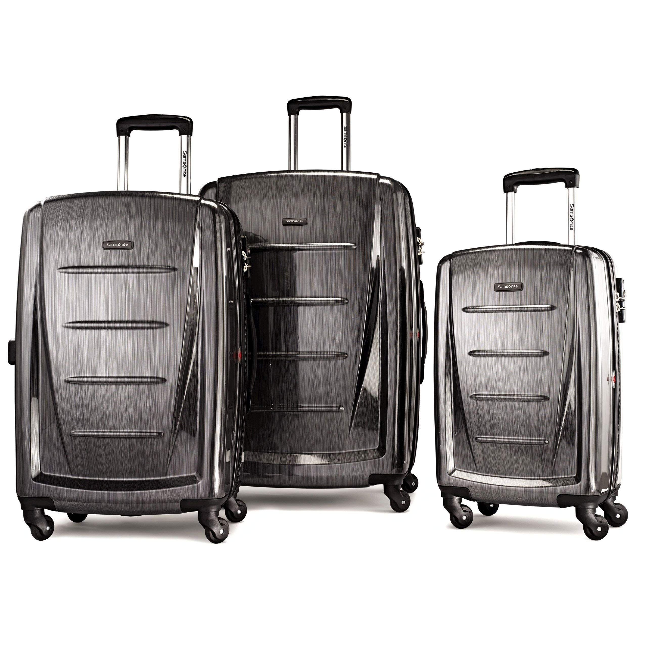 Samsonite Winfield 2  3-Piece Set (20/24/28) Hardside Luggage with Spinner Wheels, Main, color, Charcoal