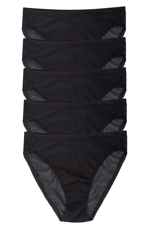 5-Pack Mesh High Cut Briefs