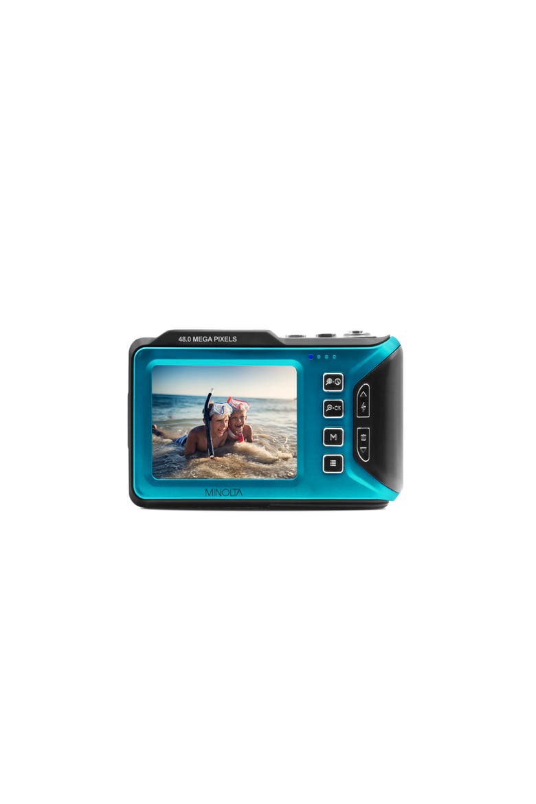 4K Ultra HD Dual Screen Waterproof Camera, Alternate, color, Blue