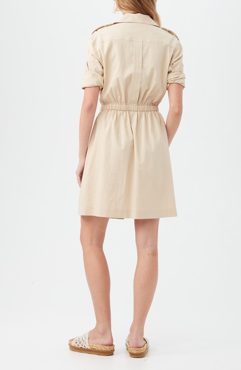 Trina Turk Tasha Drawstring Waist Shirtdress, Alternate, color,