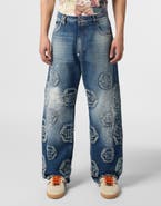 PHILIPP PLEIN Beach Boy Jeans Raw Edge Monogram Men