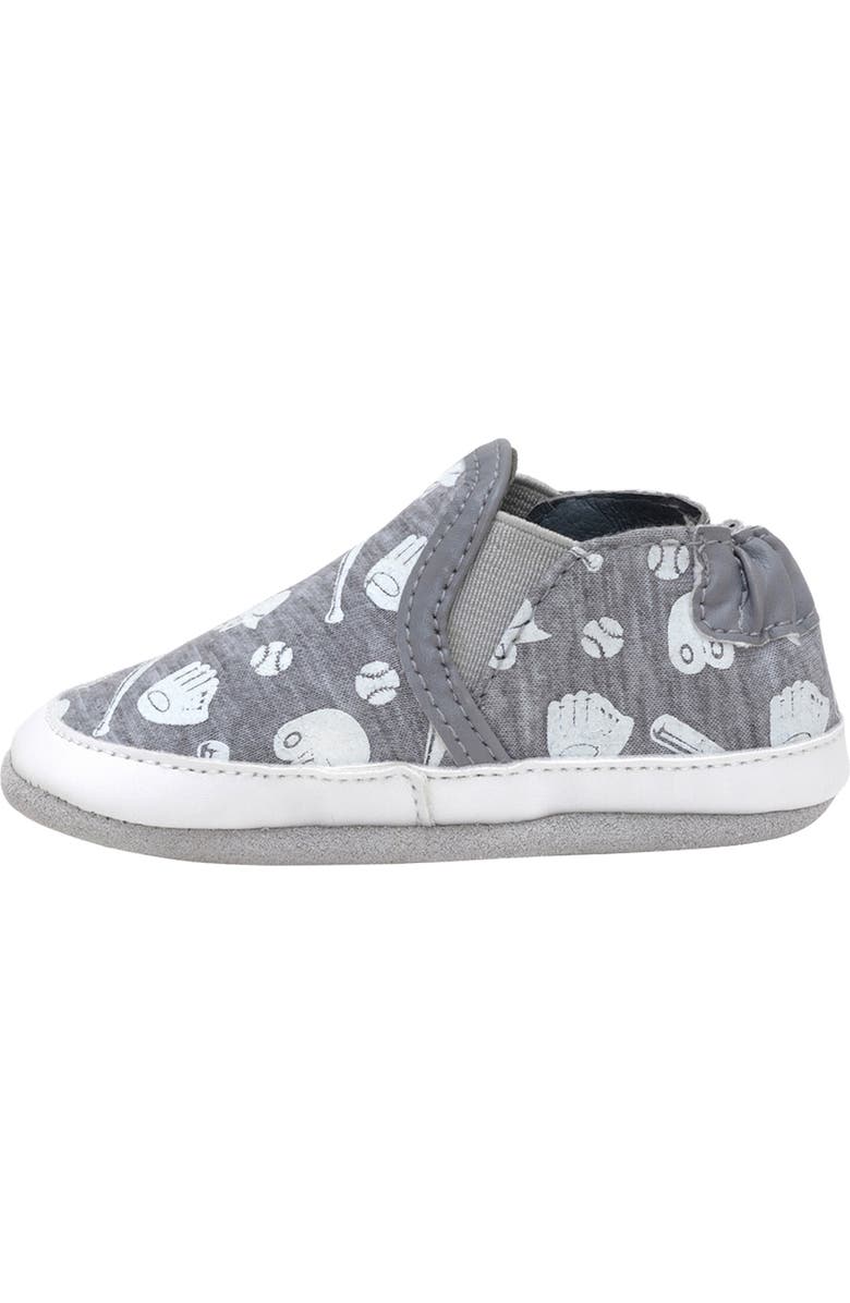 Robeez<sup>®</sup> Baseball MVP Glow in the Dark Crib Shoe, Alternate, color,