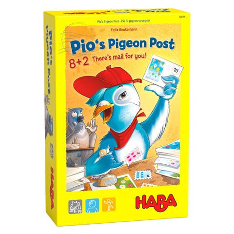 Pio's Pigeon Post Board Game for Kids 5 & Up, A Fun Arithmetic Family Game and Stem Toy with Postcards and Mail