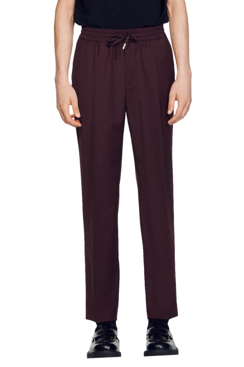 New Alpha Straight Leg Wool Blend Pants, Main, color, BLACK BROWN