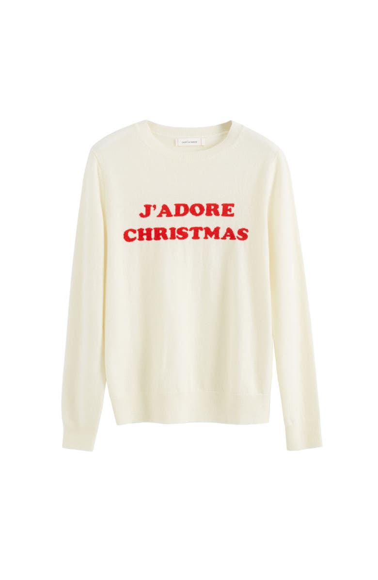 Chinti & Parker Wool-Cashmere J'adore Christmas Sweater, Alternate, color, 