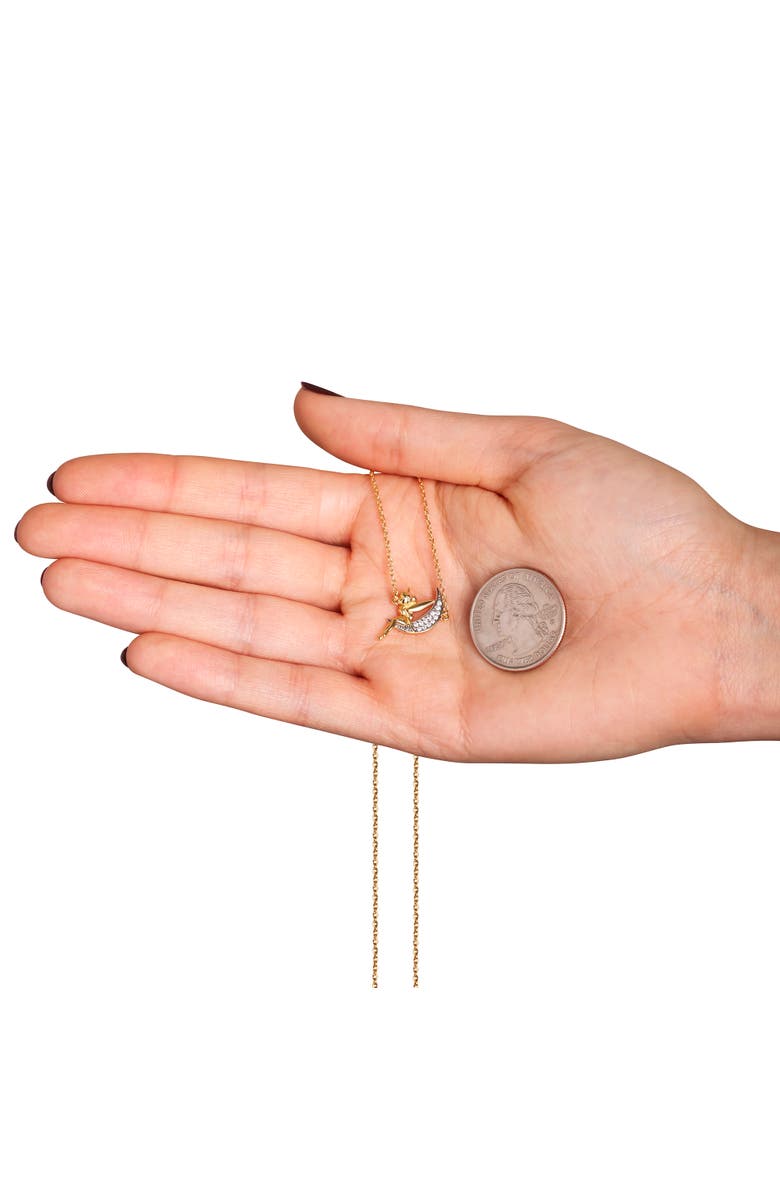 Disney Tinker Bell On The Moon Pendant Necklace, 18-inch, Alternate, color,