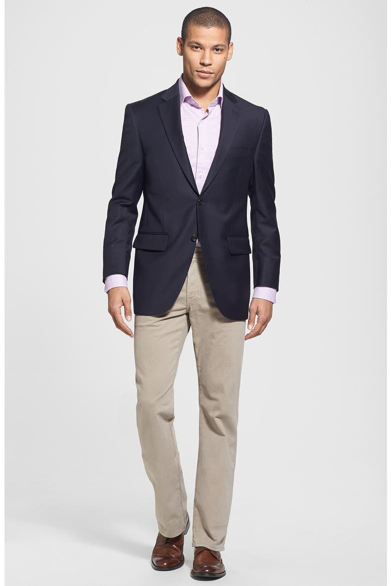 'Flynn' Classic Fit Navy Wool Blazer, Alternate, color, NAVY