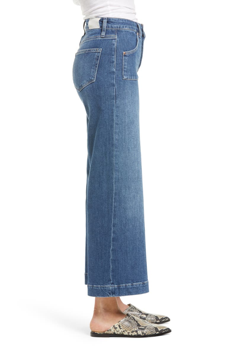 Anessa High Waist Button Fly Wide Leg Jeans, Alternate, color, MIRELLA