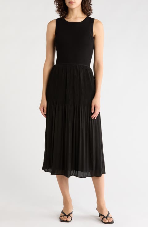 Mixed Media Midi Dress