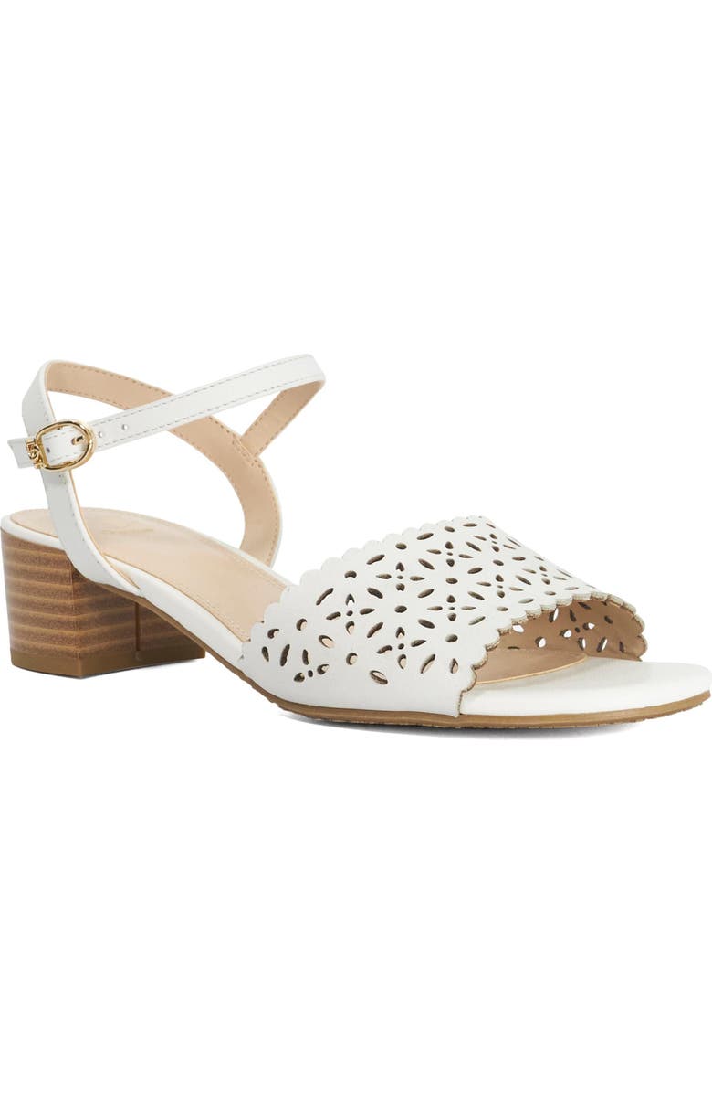 Dune London Josephina Leather Sandal, Main, color, White