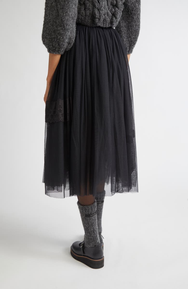 Meruert Tolegen Volume Tulle A-Line Skirt, Alternate, color, Black