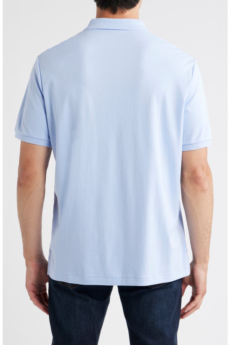 Classic Fit Soft Cotton Polo, Alternate, color, PEBBLE BLUE