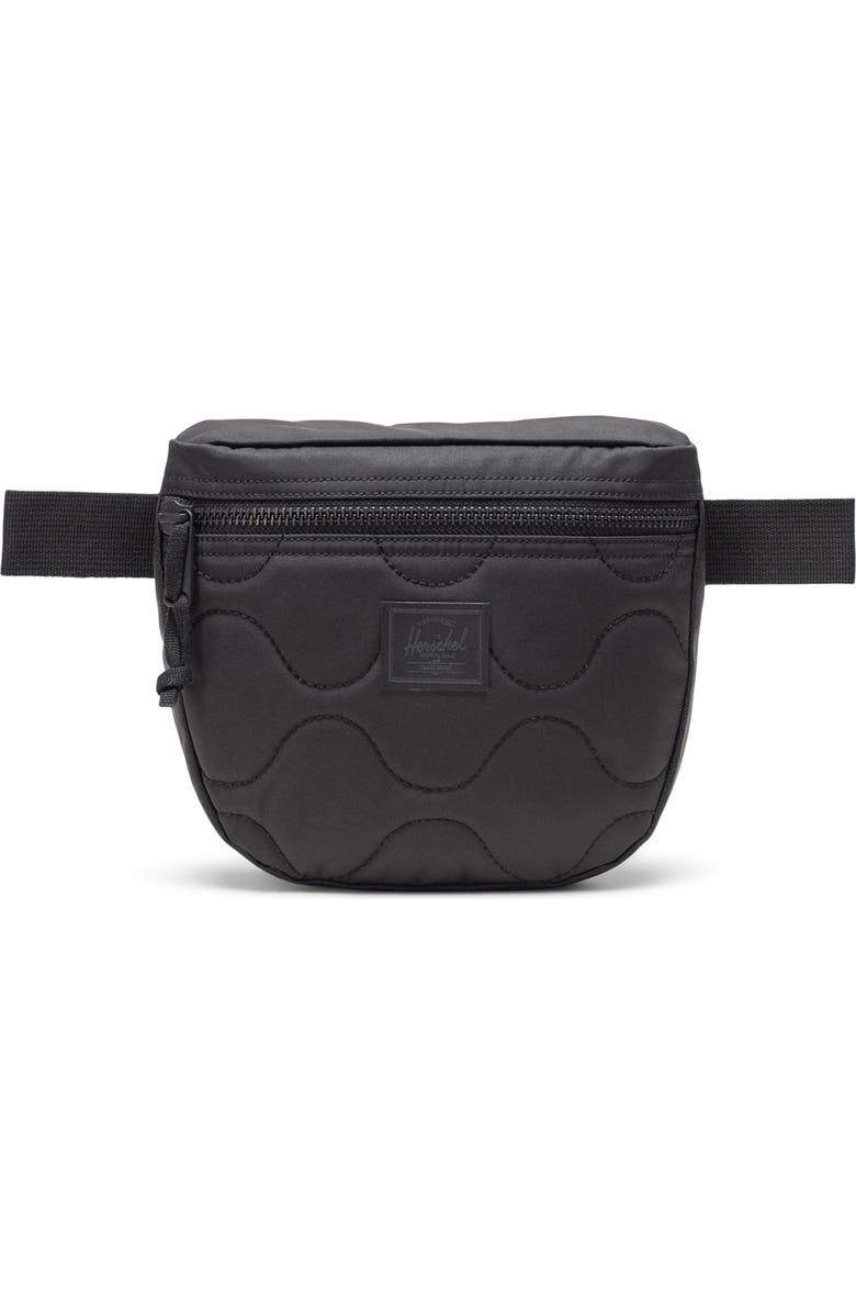 Herschel Supply Co. Settlement Quilted Recycled Polyester Belt Bag, Main, color, Black