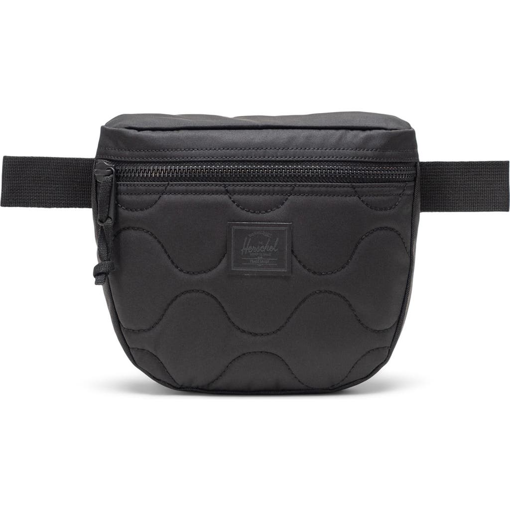 Herschel Supply Co . Settlement Quilted Recycled Polyester Belt Bag In Black