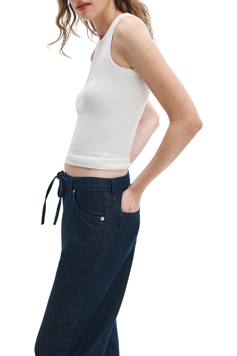 Featherweight Phoebe Drawstring Wide Leg Jeans, Alternate, color, DUSK RINSE